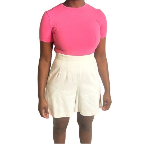 J. McLaughlin Vintage Cream White Dress Shorts - Picture 1 of 9